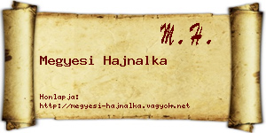 Megyesi Hajnalka névjegykártya
