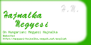 hajnalka megyesi business card